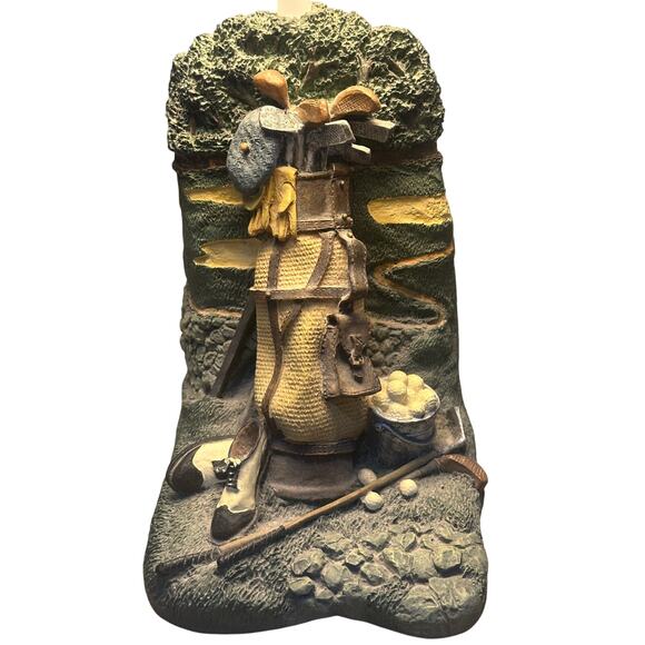 Vintage 1993 Figi Graphics Golf Themed Desk/Table Lamp - Picture 3 of 7